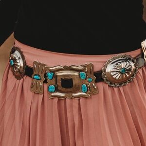 Genuine turquoise concho belt